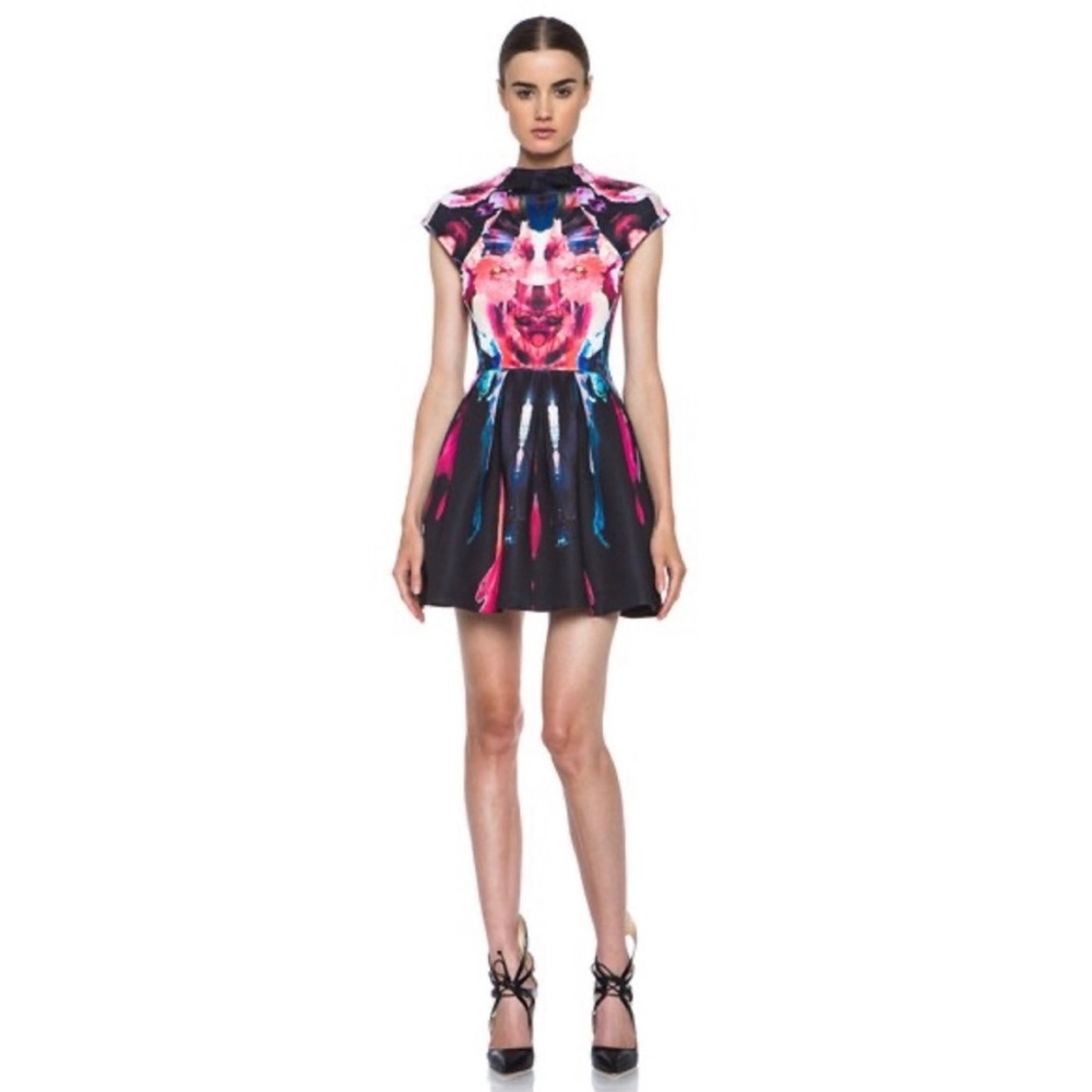 NICHOLAS Dress Dripping Scuba A Line Abstract